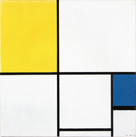 Piet Mondrian Composition with Yellow and Blue, 1932